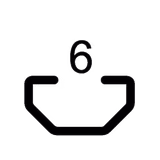 Symbol with graphical representation of the slot size