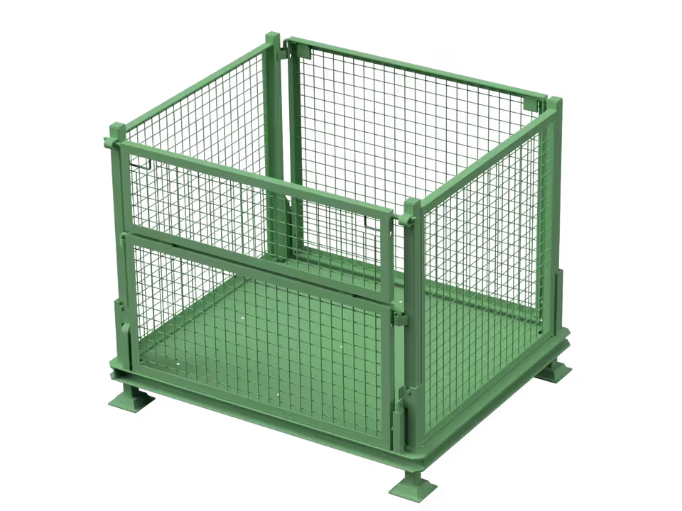 Mehrweg Gitterbox HC geöffnet