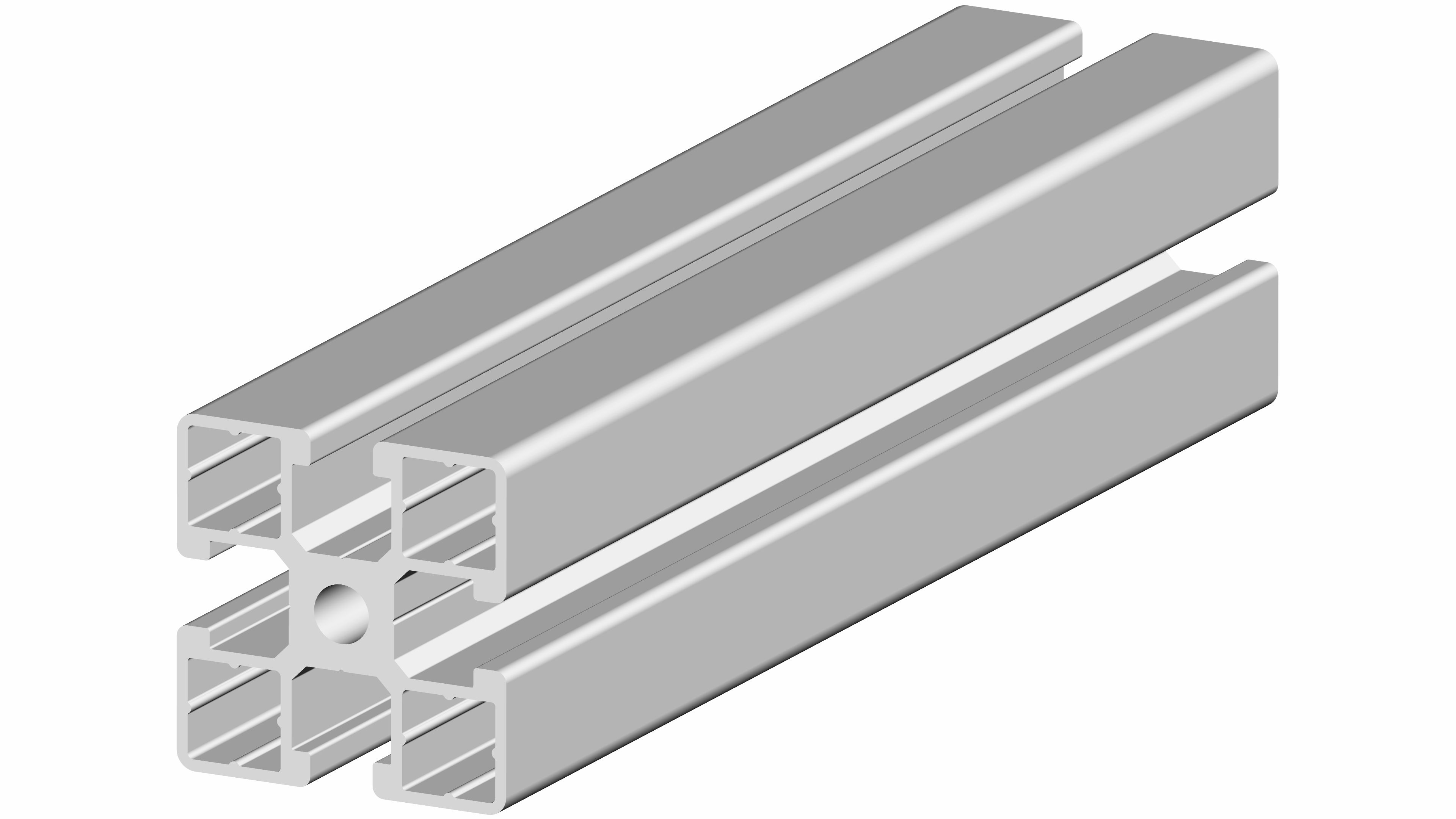 Computer-generated rendering of an aluminium profile