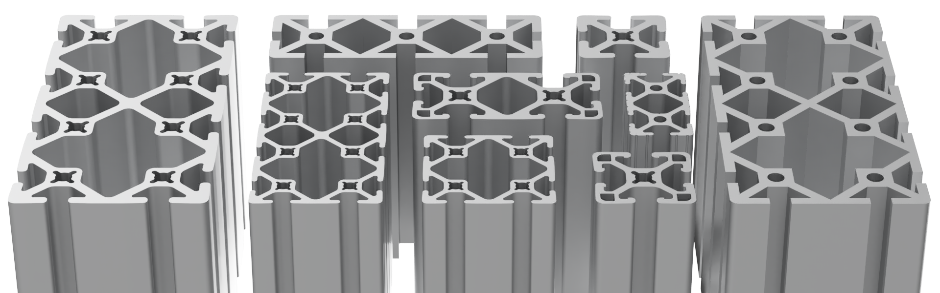 Rendering of an assortment of series 2 profiles